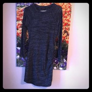 Rouched side sweater dress